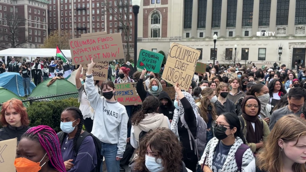 Pro-palestine occupation encampment RAIDED with Mass Arrests at Columbia University